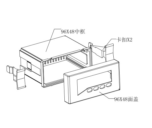 （96*48槽型）多功能多功能仪表壳 仪器仪表塑料外壳